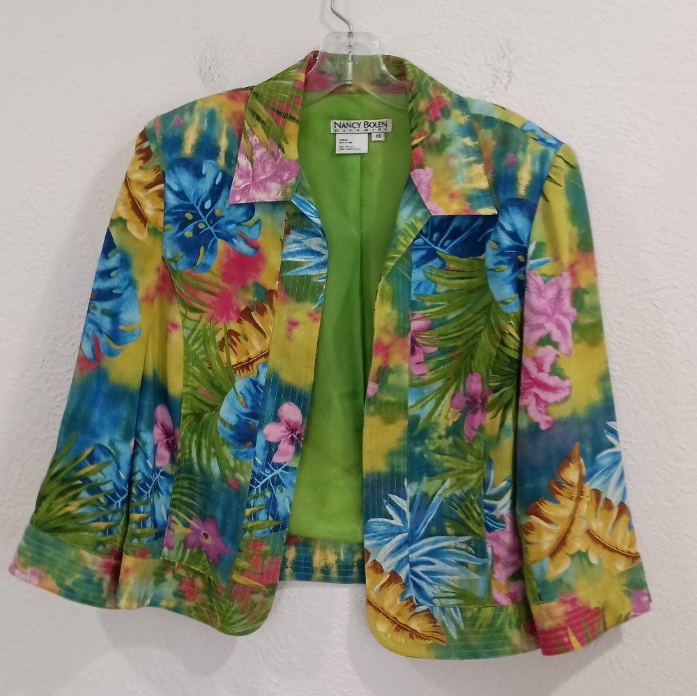 Nancy Bolen City Girl Floral Silk Jacket